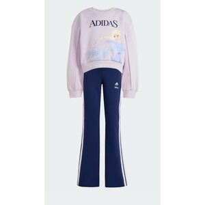 Adidas X Disney Frozen Girls Tracksuit Graphic Sweatshirt & Elastic Waist Pants